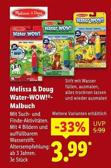 Melissa & Doug Water-WOW!®-Malbuch