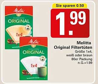 Melitta Original Filtertüten 80er Packung