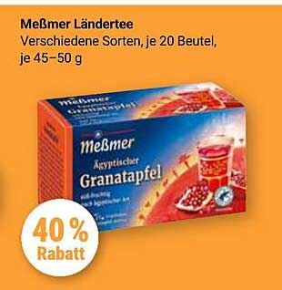Meßmer Länderttee – Ägyptischer Granatapfel, 20 Beutel, je 45–50 g