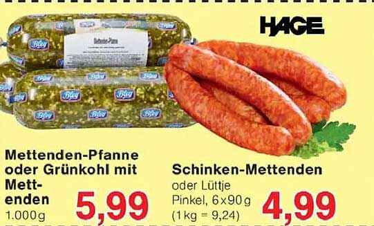 Mettenden-Pfanne oder Grünkohl mit Mettenden 1.000g