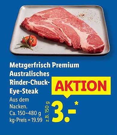 Metzgerfrisch Premium Australisches Rinder-Chuck-Eye-Steak