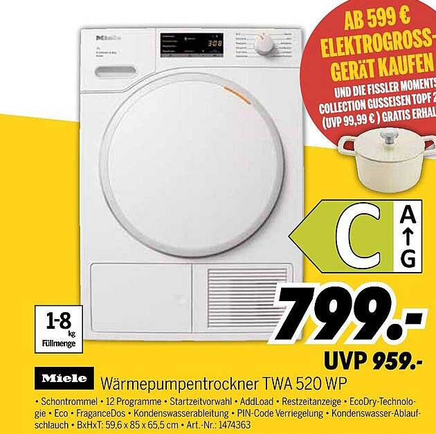 Miele Wärmepumpentrockner TWA 520 WP