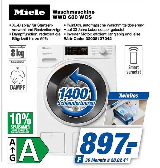 Miele Waschmaschine WWB 680 WCS