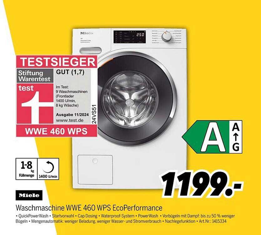 Miele Waschmaschine WWE 460 WPS EcoPerformance