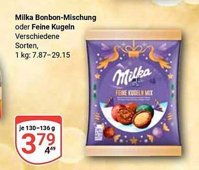 Milka Bonbon-Mischung oder Feine Kugeln