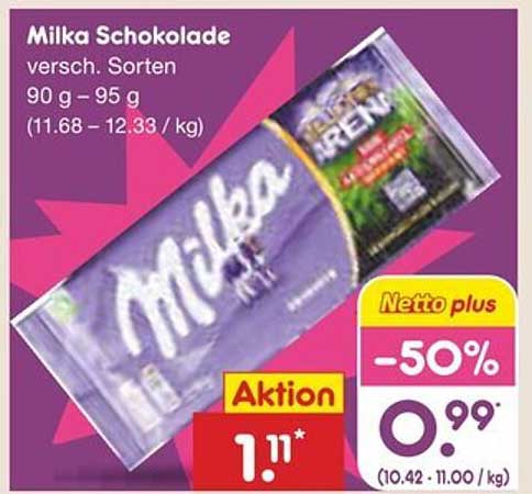 Milka Schokolade verschieden Sorten 90 g - 95 g
