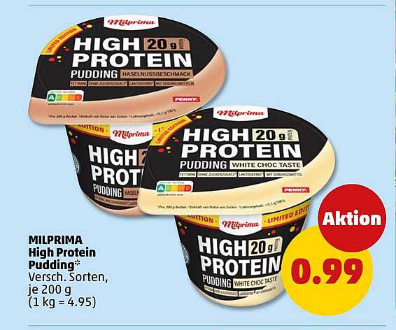 MILPRIMA High Protein Pudding - Versch. Sorten, je 200 g