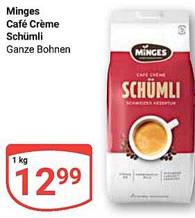 Minges Café Crème Schümli Ganze Bohnen 1 kg