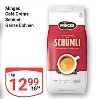 Minges Café Crème Schümli Ganze Bohnen 1 kg