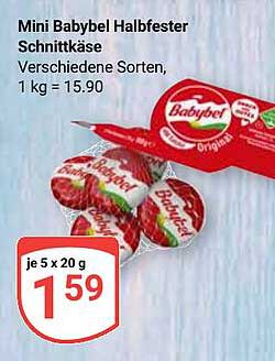 Mini Babybel Halbfester Schnittkäse, 5 x 20 g