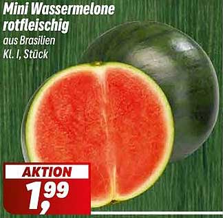 Mini Wassermelone rotfleischig aus Brasilien Kl. I, Stück