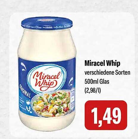 Miracel Whip verschiedene Sorten 500ml Glas