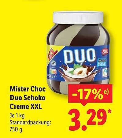 Mister Choc Duo Schoko Creme XXL