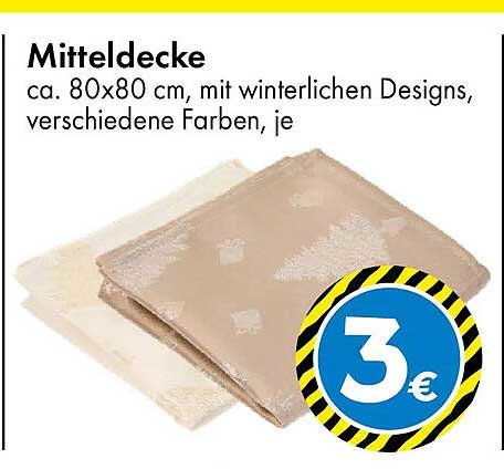 Mitteldecke 80x80 cm mit winterlichen Designs