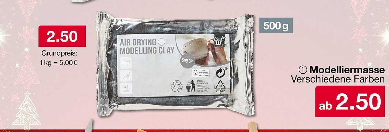 Modelliermasse in verschiedenen Farben - ab 2,50€
