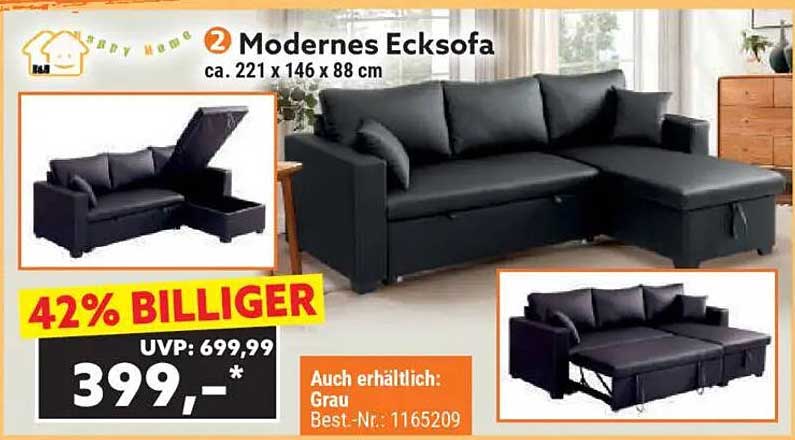 Modernes Ecksofa - Jetzt bei Norma zu einem unschlagbaren Preis!