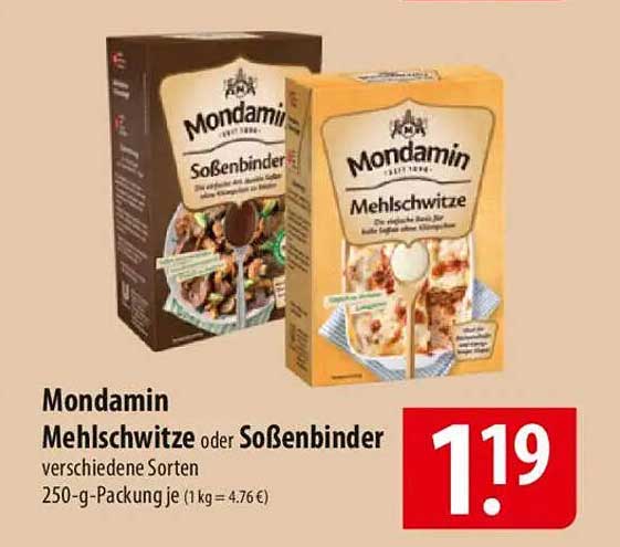Mondamin Mehlschwitze oder Soßenbinder 250-g-Packung