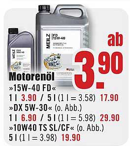 Motorenöl 15W-40 FD - ab 3,90 €