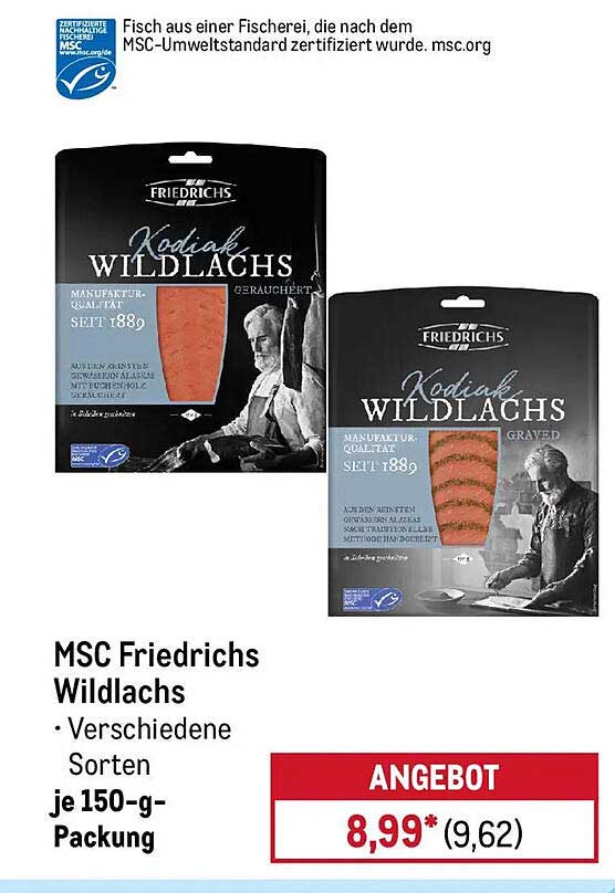 MSC Friedrichs Wildlachs - Verschiedene Sorten je 150-g-Packung