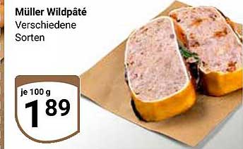 Müller Wildpâté Verschiedene Sorten