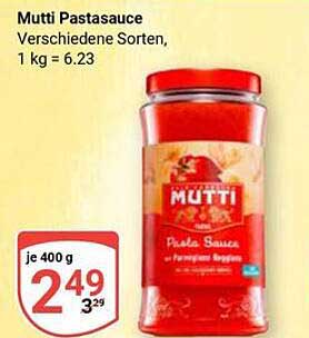 Mutti Pastasauce Verschiedene Sorten, 400 g