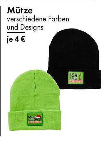 Mütze verschiedene Farben und Designs je 4 €