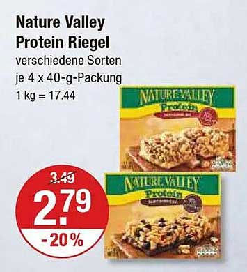 Nature Valley Protein Riegel - verschiedene Sorten je 4 x 40-g-Packung