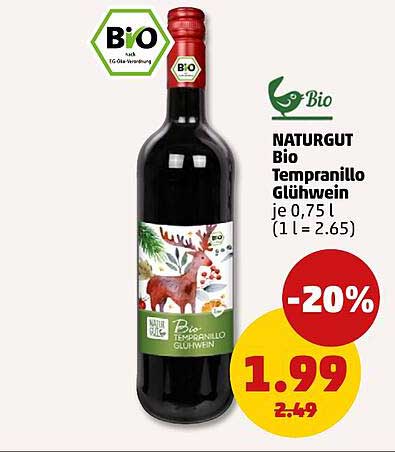 NATURGUT Bio Tempranillo Glühwein je 0,75 l