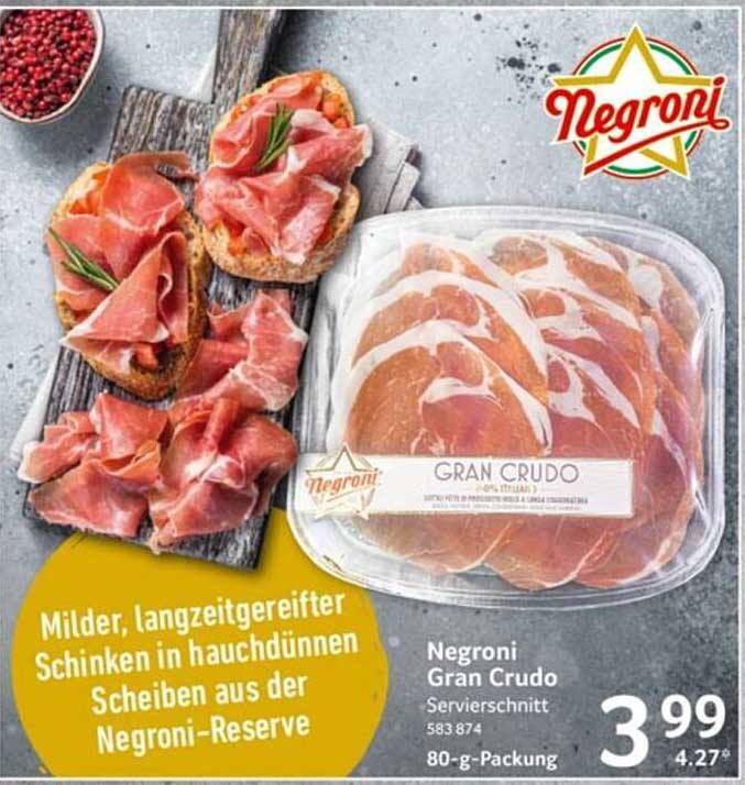 Negroni Gran Crudo Servierschnitt 80-g-Packung