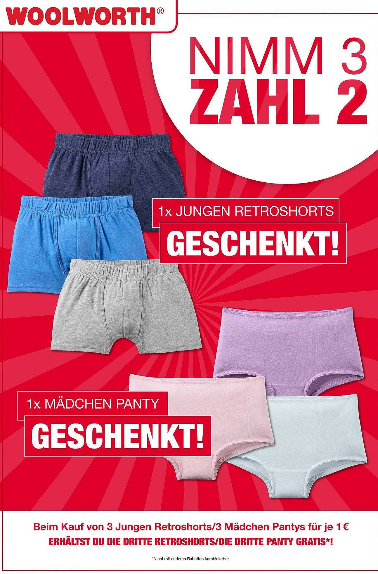 Nimm 3, zahl 2 – Retroshorts und Pantys bei Woolworth