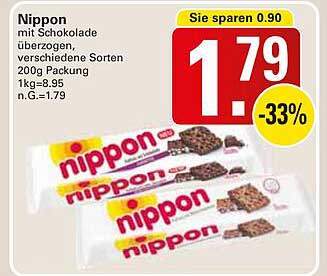 Nippon mit Schokolade überzogen, verschiedene Sorten, 200g Packung