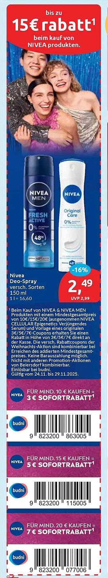 Nivea Deo-Spray, verschiedene Sorten 150 ml