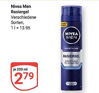 Nivea Men Rasiergel - 200 ml für nur 2,79 €