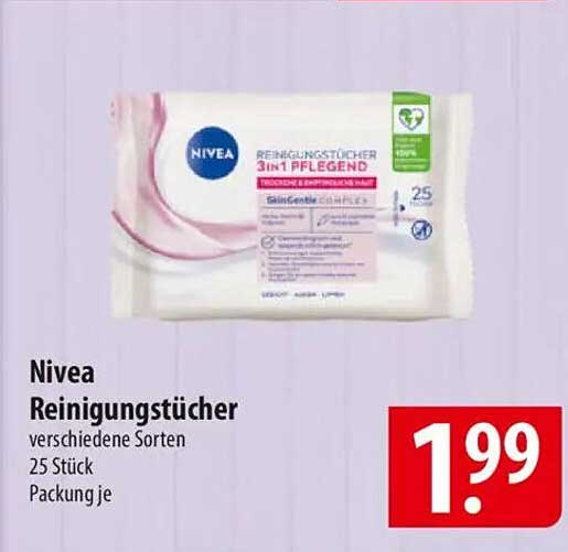 Nivea Reinigungstücher 3 in 1 Pf legend - 25 Stück