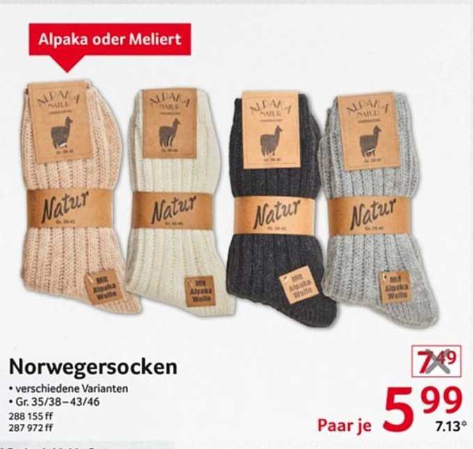 Norwegersocken - verschiedene Varianten