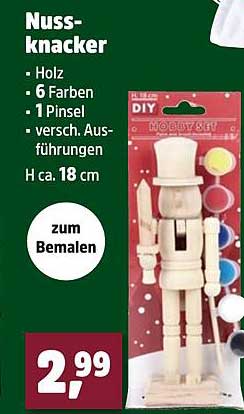 Nussknacker zum Bemalen