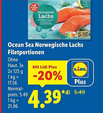 Ocean Sea Norwegische Lachs Filetportionen