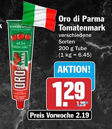 Oro di Parma Tomatenmark 200 g Tube - verschiedene Sorten