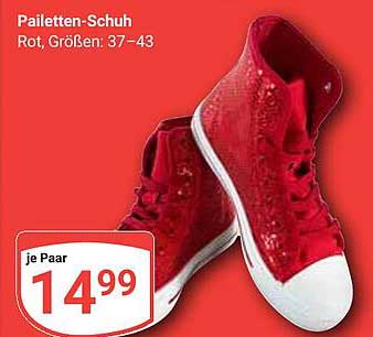 Paillette-Schuhe in Rot - Größen 37–43