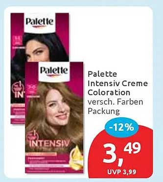 Palette Intensiv Creme Coloration - verschiedene Farben