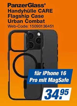 PanzerGlass® Handyhülle CARE Flagship Case Urban Combat für iPhone 16 Pro mit MagSafe