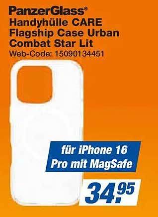 PanzerGlass® Handyhülle CARE Flagship Case Urban Combat Star Lit für iPhone 16 Pro mit MagSafe