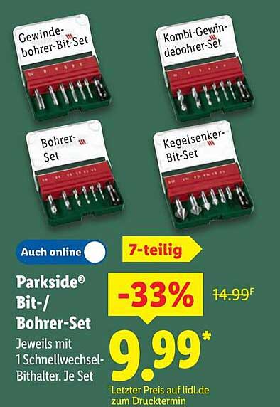 Parkside® Bit-/Bohrer-Set 7-teilig