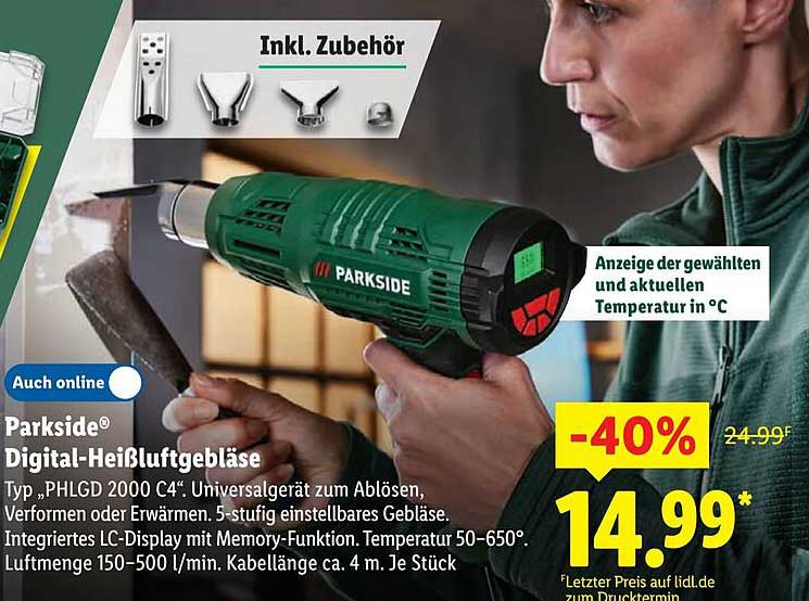 Parkside® Digital-Heißluftgebläse