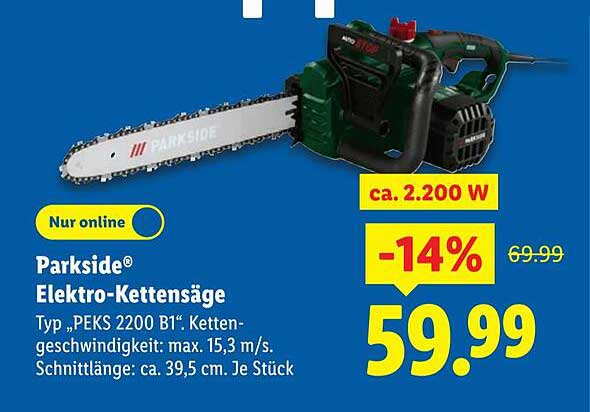 Parkside® Elektro-Kettensäge Typ „PEKS 2200 B1“