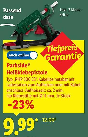 Parkside® Heißklebe-pistole Typ 'PHP 500 E3'