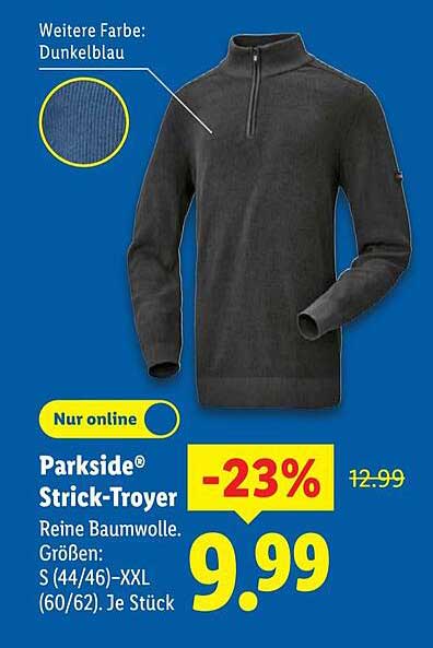 Parkside® Strick-Troyer - 23% Rabatt auf reiner Baumwolle