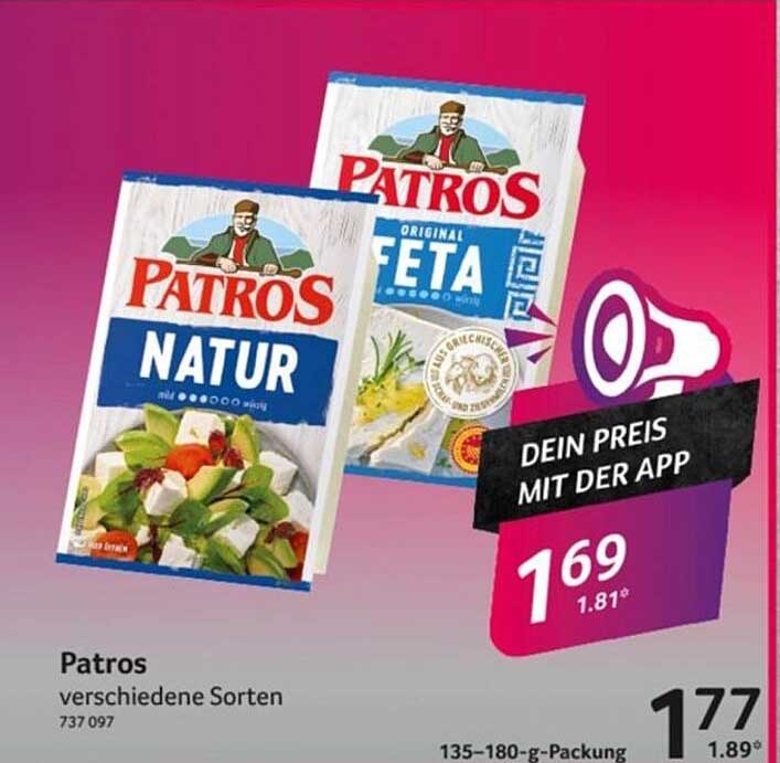 Patros verschiedene Sorten - Feta und Natur