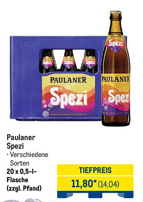 Paulaner Spezi - 20 x 0,5 l-Flasche (zzgl. Pfand)
