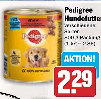 Pedigree Hundefutter verschiedene Sorten 800 g Packung